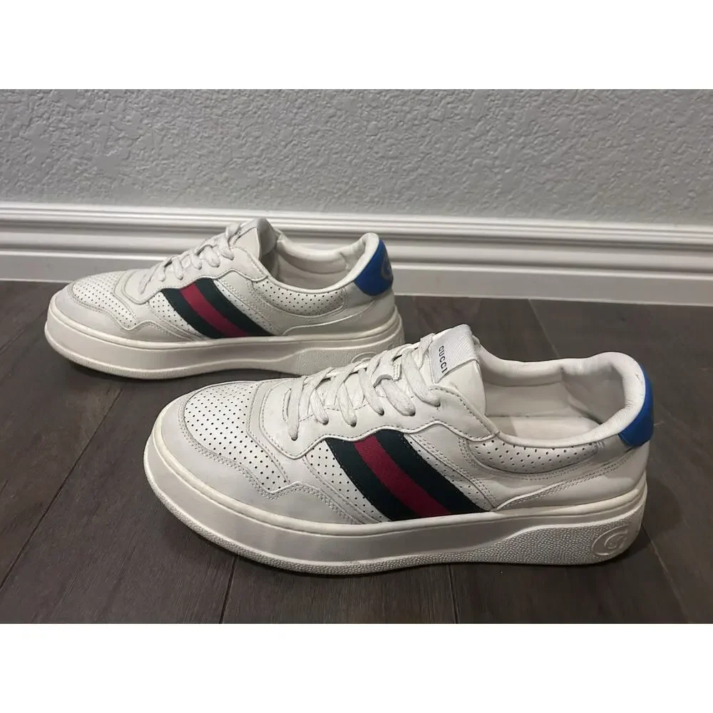 AUTHENTIC GUCCI CHUNKY B WEB STRIPE SNEAKERS GG SZ 11 (fits US 12) 669582